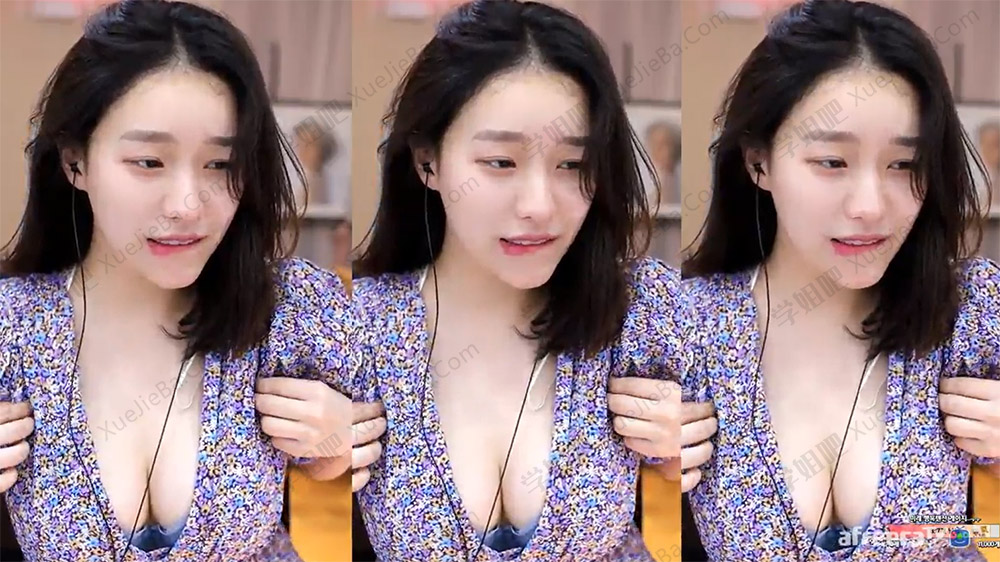 棒子妹妹直播整活 弹自己Bra带子啪啪响 又痛又爽
