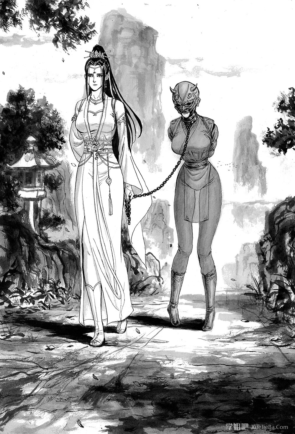 P站画师Evil《缚仙之行:闭关》怀旧复古风仙侠漫画